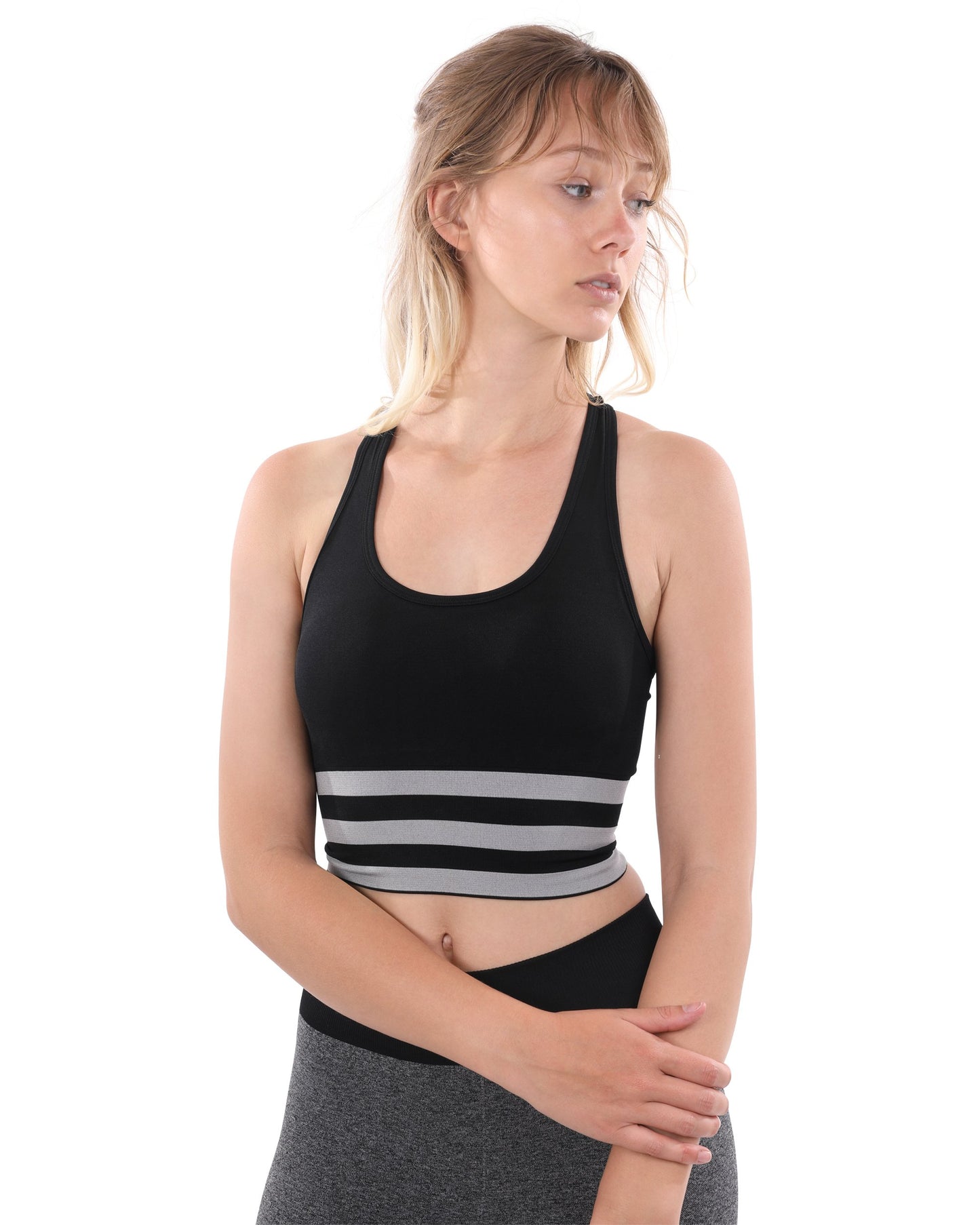 Cassidy Legging & Sports Bra Set - Black & White