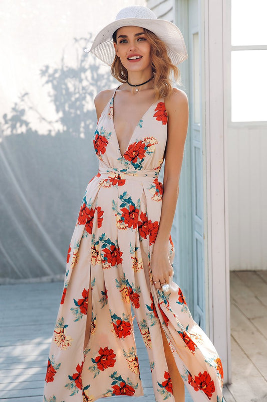 ***FREE SHIPPING*** Sexy v Neck Backless Jumpsuit