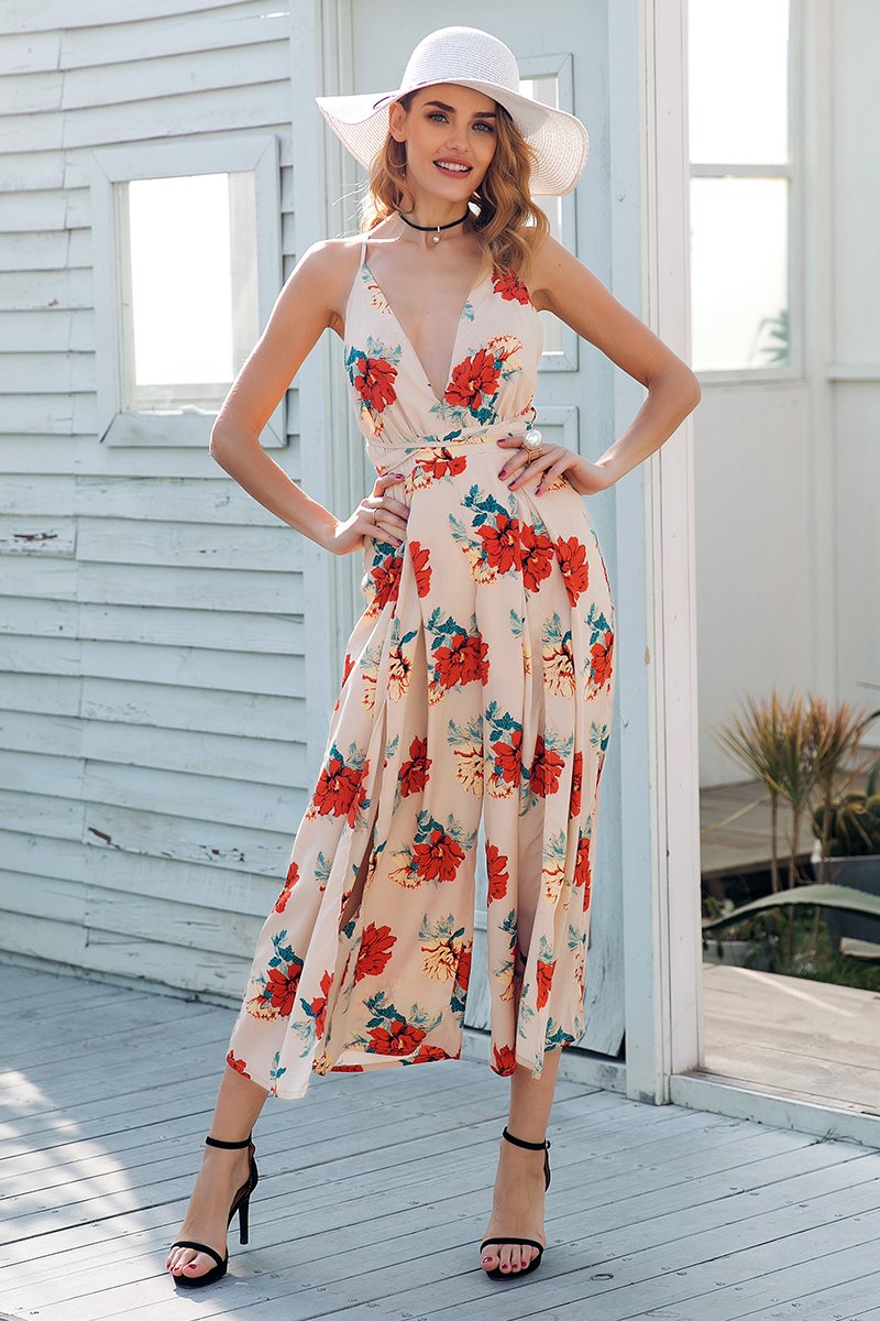 ***FREE SHIPPING*** Sexy v Neck Backless Jumpsuit